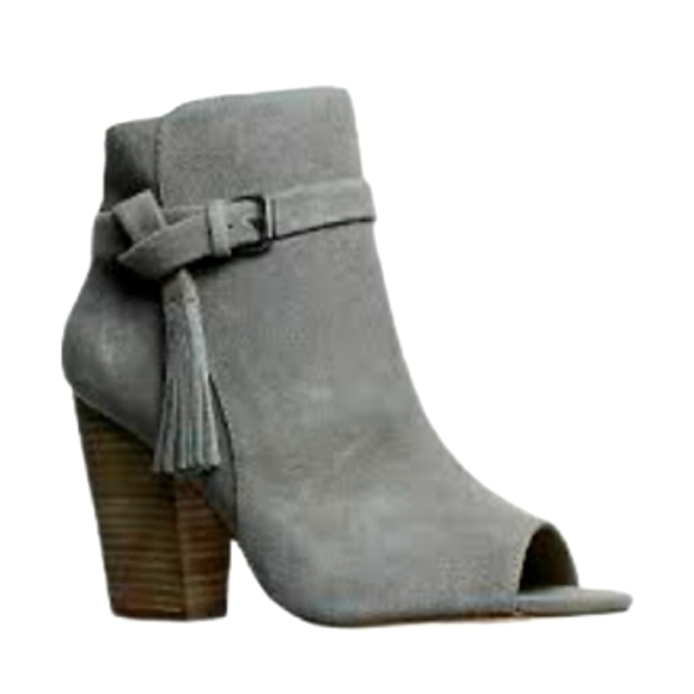 Joe's Jeans Peep Toe Tassle Heeled Boot Shoe sz9